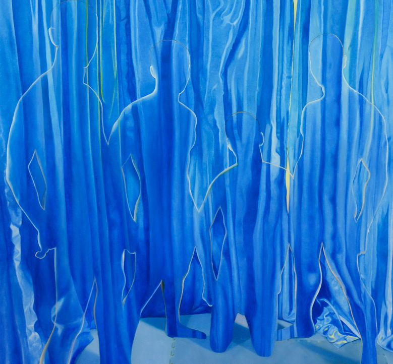 Leon Stoffelen, Slit, 2023, oil on canvas, 130x140cm, foto: Jesper Kuilman.