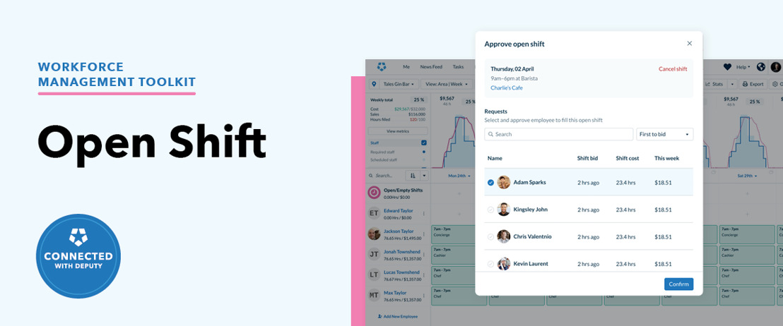 Deputy Introduces Open Shifts to Simplify and Streamline Shift Planning for the Return to Work