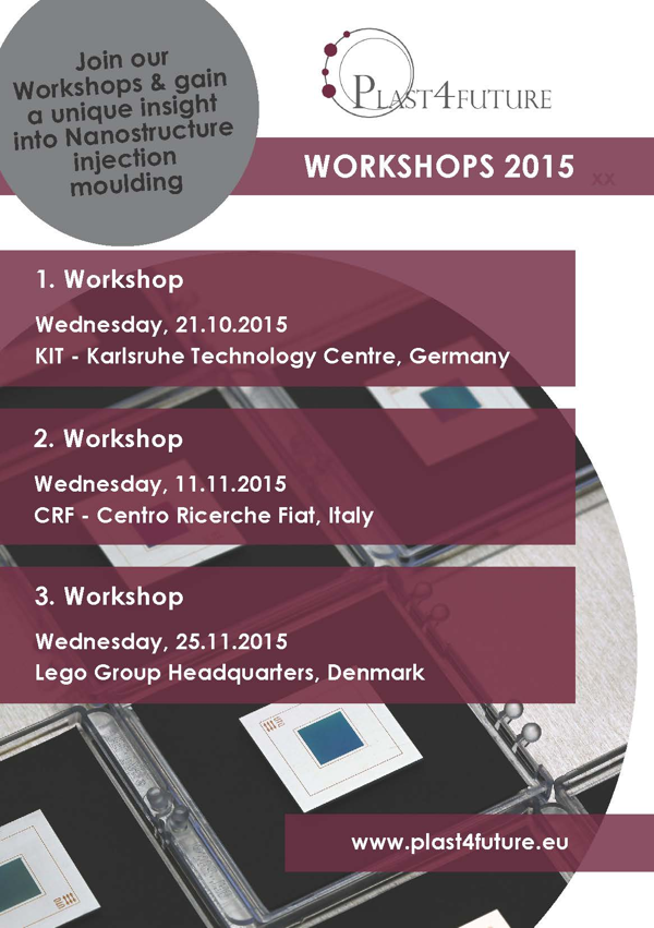 Plast4Future Workshops 2015 - Save the date & register now