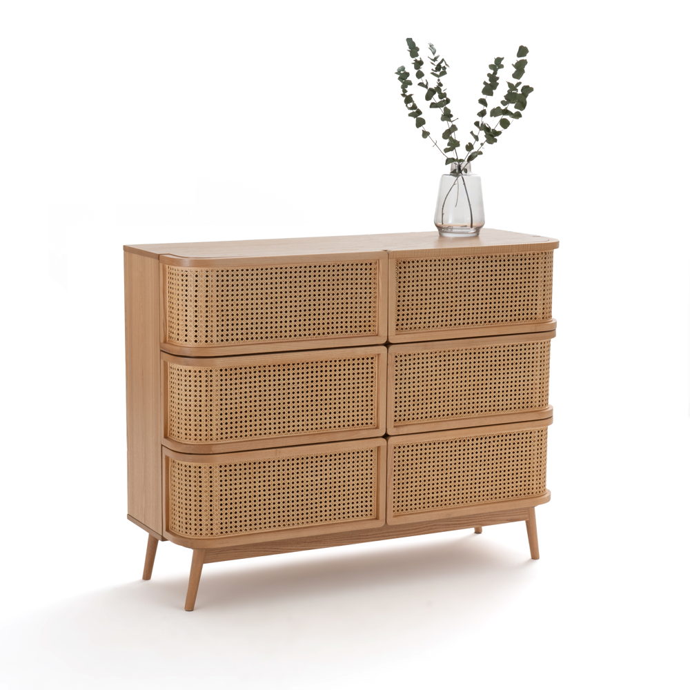 LA REDOUTE INTERIEURS_Commode 6 lades in rotan Laora_799EUR