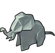 Origami elephant