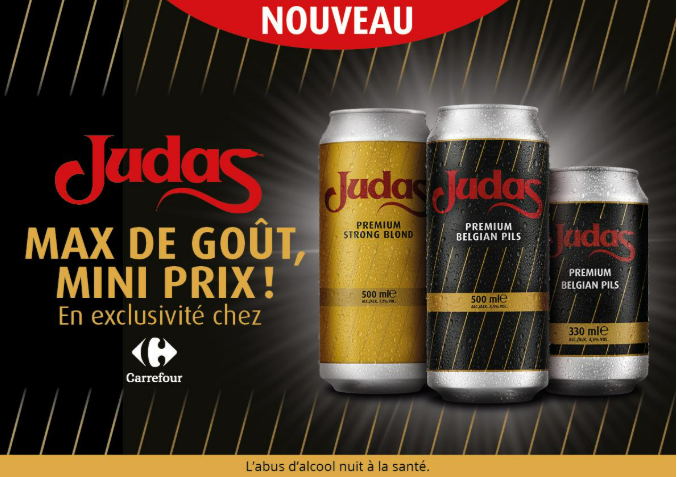 Alken-Maes lance Judas en exclusivité chez Carrefour