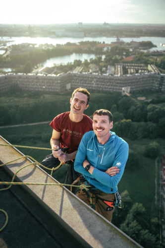 Mads Emil Dalsgaard, Co-CEO of Klimate, was a reliable partner in the project as well as in belaying Adam Ondra during his climb.