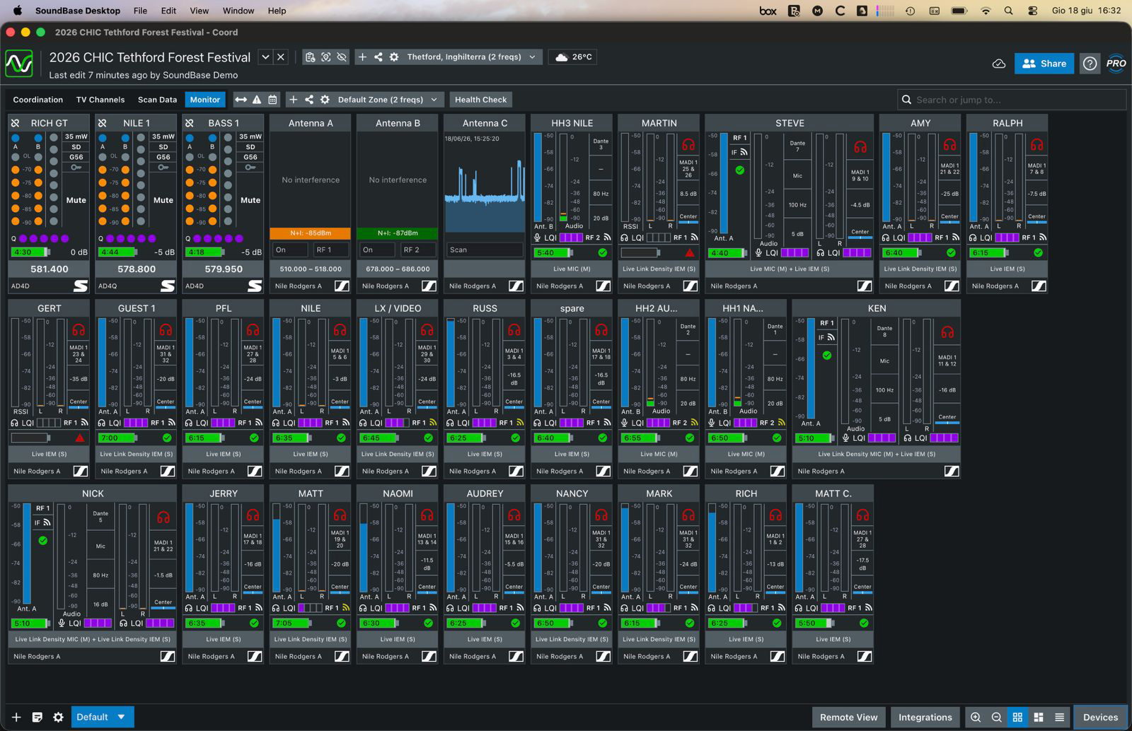 SoundBase have fully integrated Spectera into their RF management app SoundBase have fully integrated Spectera into their RF management app