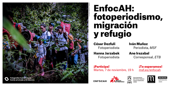 Médicos Sin Fronteras organiza un debate sobre fotoperiodismo, migración y refugio en Vitoria-Gasteiz
