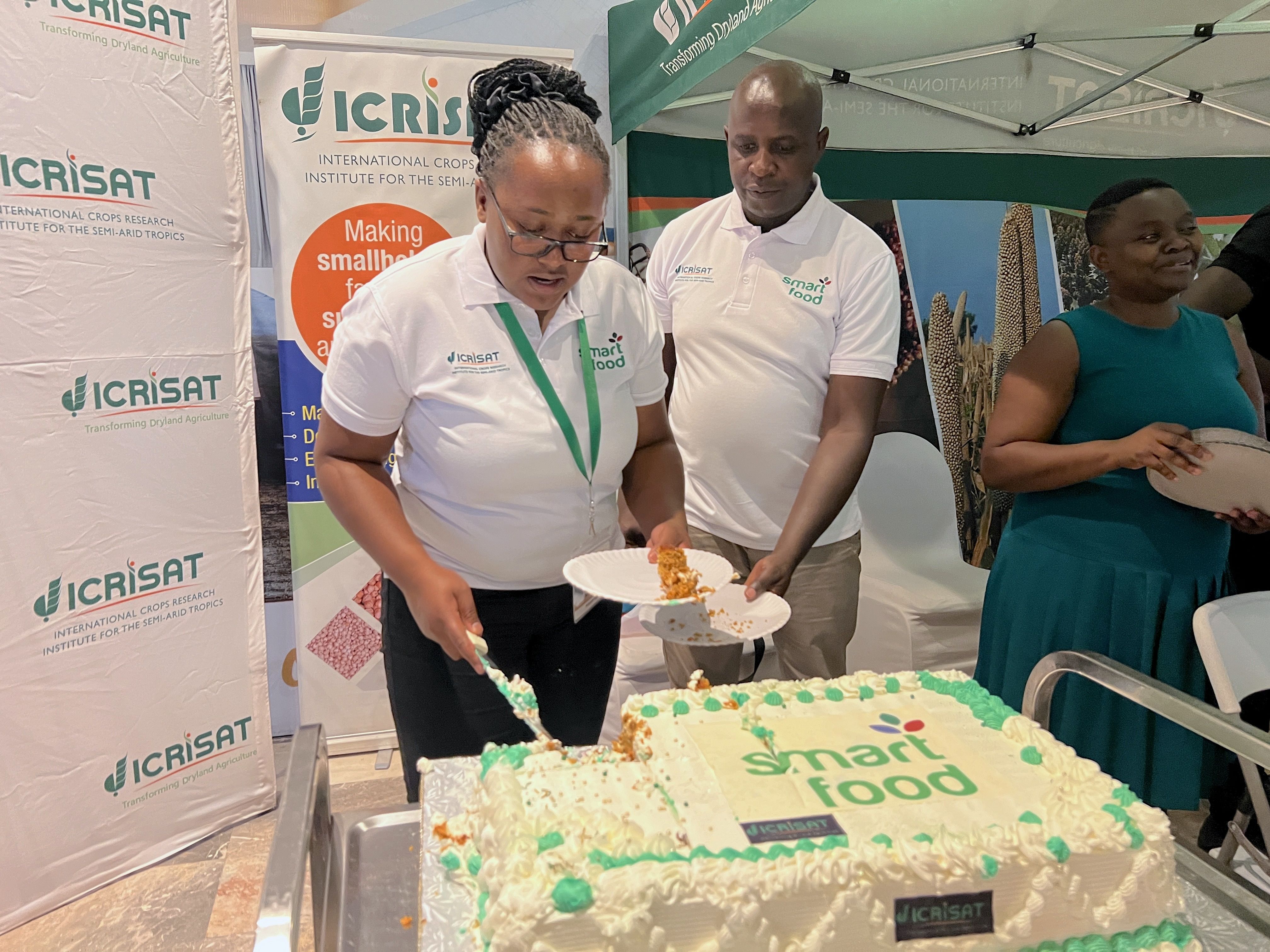 A millet-based Smart Food cake showcased innovation at the launch.