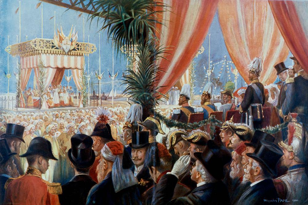 17 November 1869 - The Suez Canal officially opened, reducing the shipping distance between Britain and India by some 4,500 miles, and eliminating the need to travel around southern Africa. French sculptor Frédéric-Auguste Bartholdi tried to convince the Egyptian government to let him build a sculpture called “Egypt Bringing Light to Asia” at its Mediterranean entrance. His vision of a 90-foot-tall statue of a woman clothed in Egyptian peasant robes and holding a massive torch would also have served as a lighthouse. His proposal was declined but Bartholdi continued shopping the idea for his statue, and in 1886 he finally unveiled a completed version in New York Harbour - The Statue of Liberty. ​ (Opening of the Suez Canal in the presence of Crown Prince Frederick William on 17th November 1869, by William Pape in 1900. AKG65888 ©akg-images)