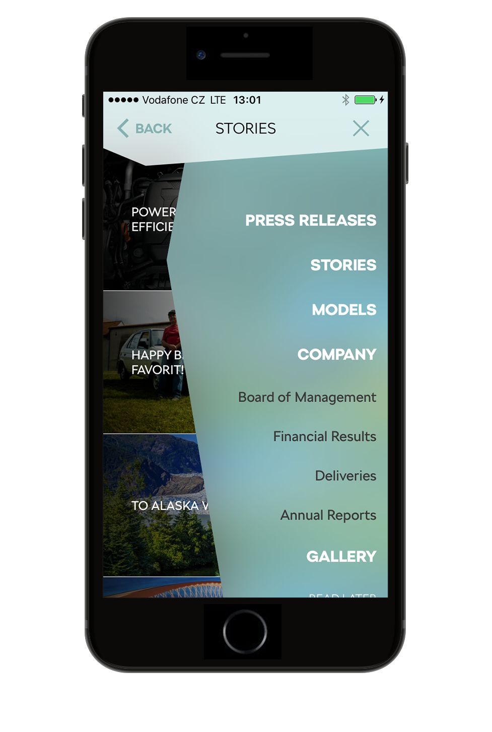 App with added value: The completely redesigned ŠKODA Media Services app benefits from a modern design and additional functions.
