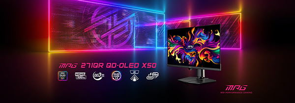 MPG 271QR QD-OLED X50: MSI präsentiert QD-OLED Gaming-Monitor mit moderner KI-Technologie