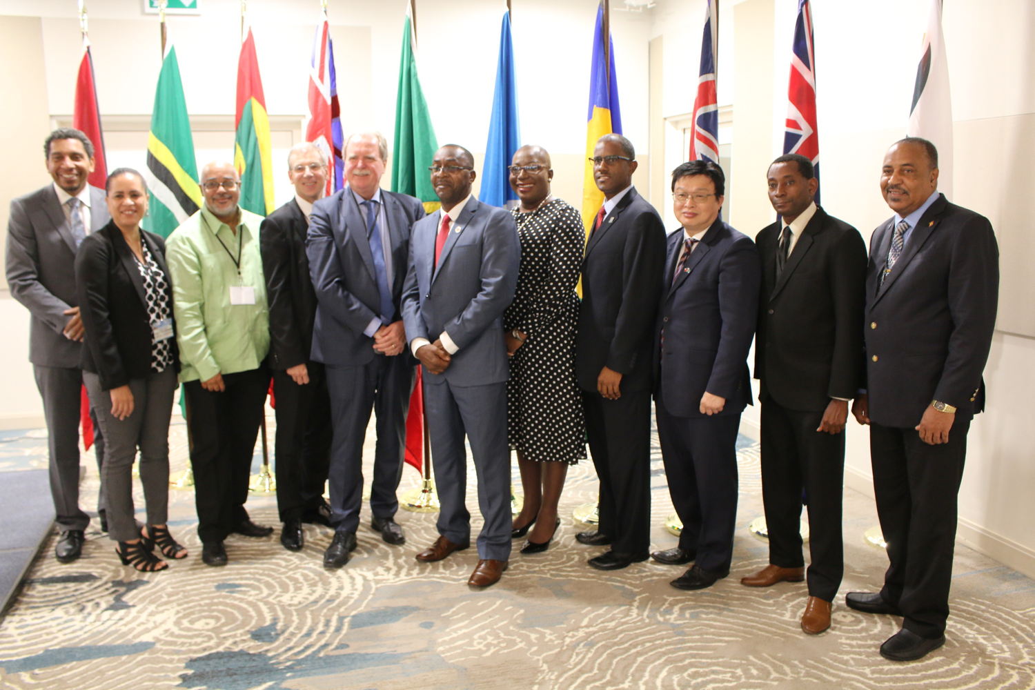 OECS Director General, Dr. Didacus Jules (3rd from left) with distinguished delegates to the OECS 