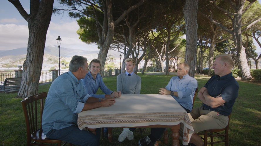 Aflevering 1: Guido Van Calster, Fons De Wolf, Ruben Van Gucht, Freddy Maertens, Etienne De Wilde - (c) Deklat Binnen Aflevering 1: Guido Van Calster, Fons De Wolf, Ruben Van Gucht, Freddy Maertens, Etienne De Wilde - (c) Deklat Binnen