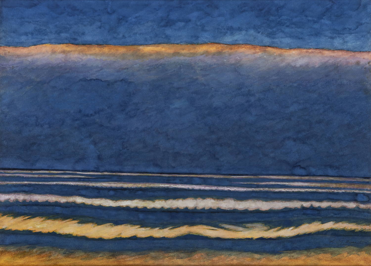 Léon Spilliaert, Blauwe en gele marine, ca 1934. Foto Vincent Everarts