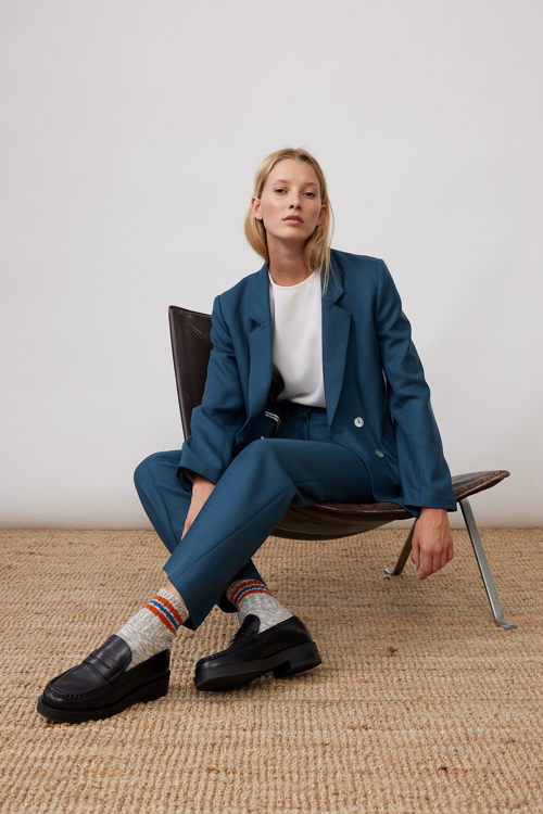 MARDI EDITIONS - Veste Géraldine Laine Pétrole - 295€ (2)