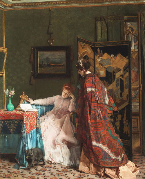 Alfred Stevens, The Visit, before 1869, oil on canvas, Dallas Museum of Art, gift of the Pauline Allen Gill Foundation, Image Courtesy Dallas Museum of Art Alfred Stevens, The Visit, before 1869, oil on canvas, Dallas Museum of Art, gift of the Pauline Allen Gill Foundation, Image Courtesy Dallas Museum of Art