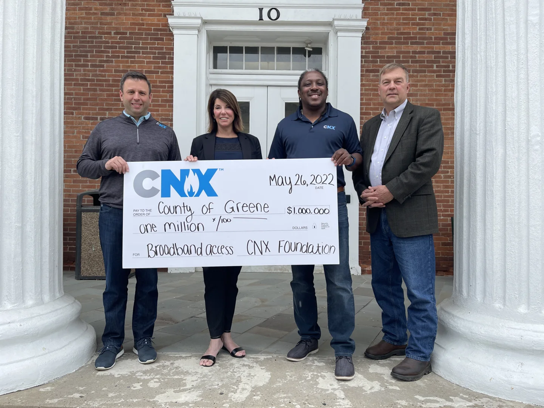 Greene County Broadband Initiative Advances with $1M Donation from CNX Foundation