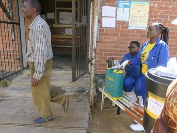Infection control at the cholera treatment unit at ST Mary's clinic in Chitungwiza