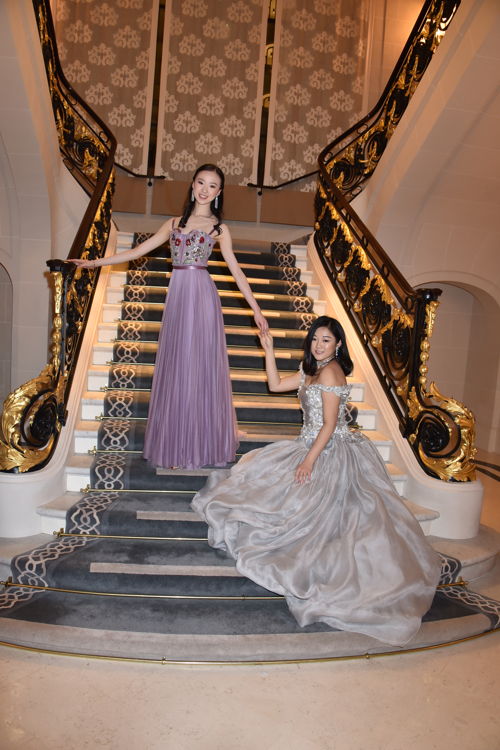 Yu Hang (in Alexander McQueen and jewelry by Payal New York) and Donna Yuan (in Guo Pei and jewerly by Payal New York), Photo by Jean Luce Huré