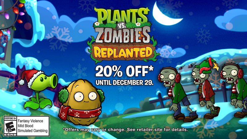 Plants vs. Zombies: Replanted bénéficie de 20 % de réduction pour les fêtes de fin d’année