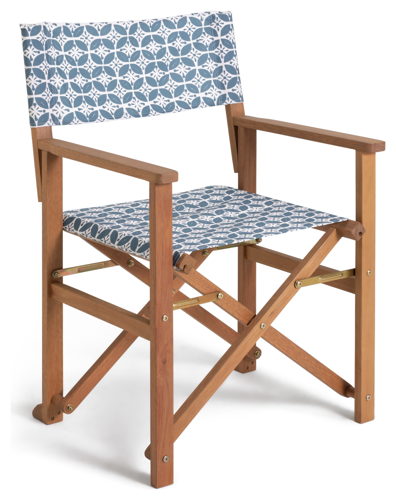 Habitat Folding Wooden Director Chair - Grey & White, £60