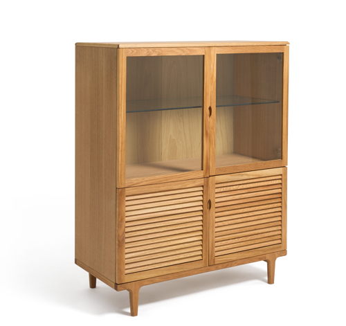 Habitat, Oiled Glass 2 door Display Cabinet - Oak, £550