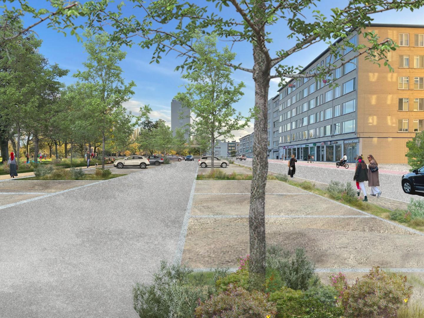Conceptontwerp voor de Gloriantlaan ©Bureau Bas Smets