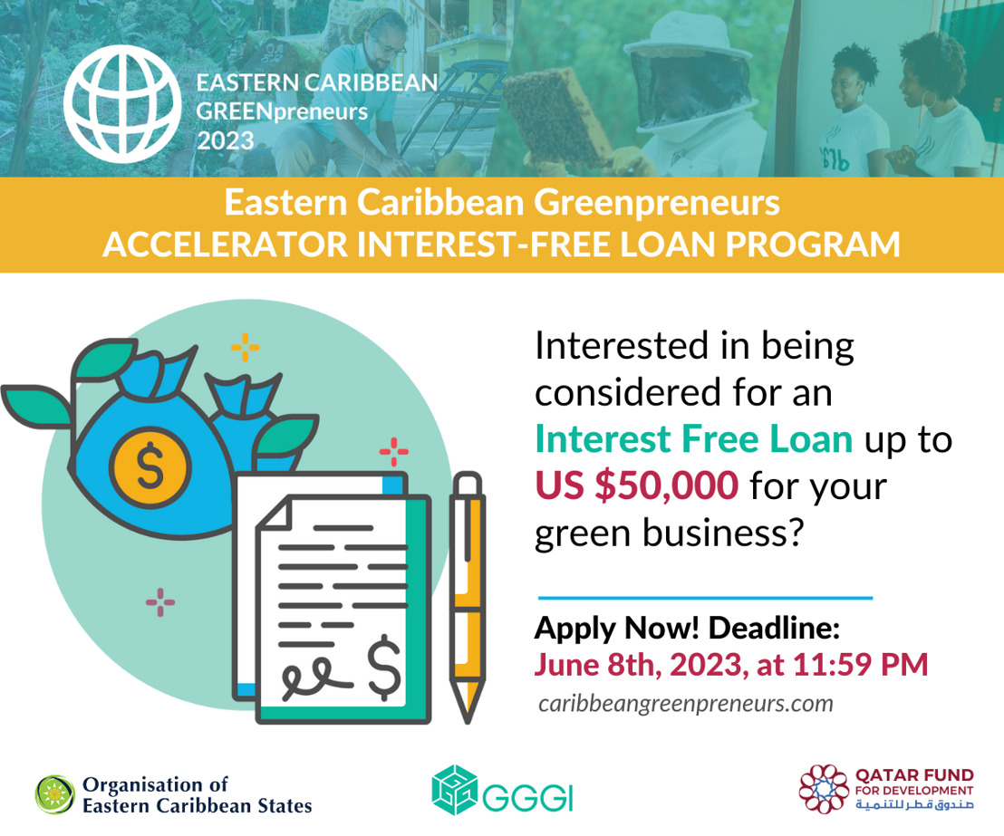 Eastern Caribbean Greenpreneurs Accelerator Program Launches Interest-Free Loan Applications up to USD 50,000