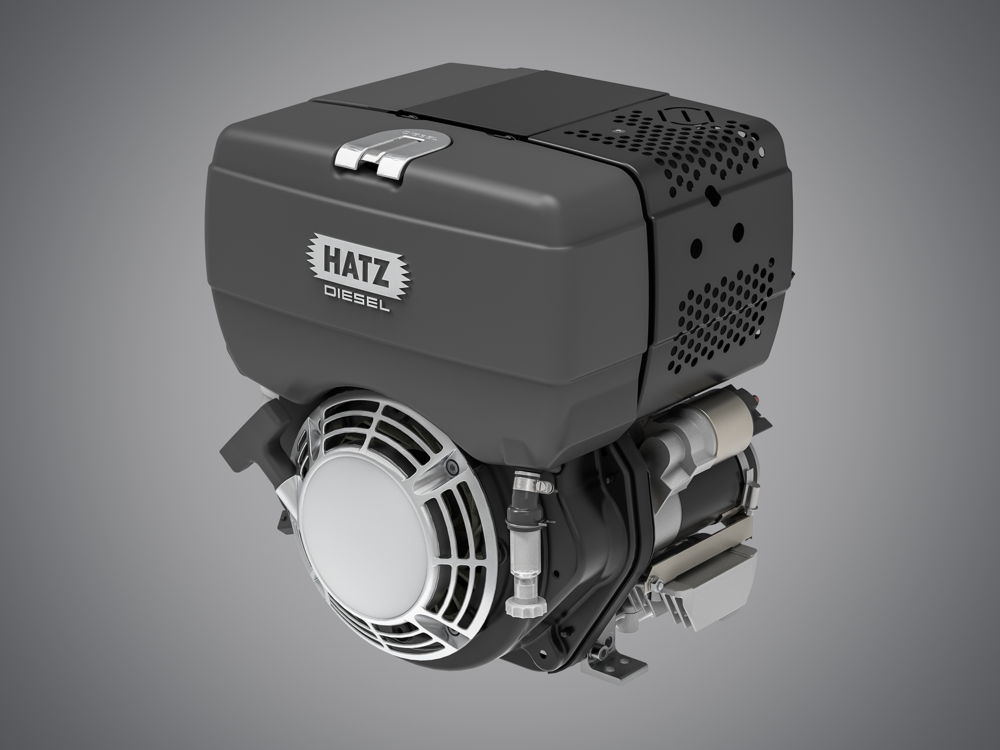 Compact Hatz B-series single-cylinder engines with E1 technology: 1B30E, 1B30VE and 1B50E.