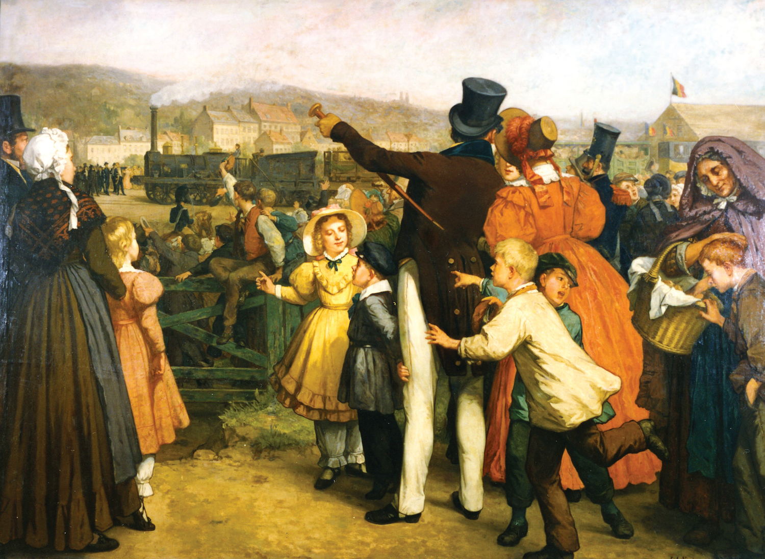 Jan Neuhuys, 1885: Inauguration du premier chemin de fer en Belgique of Inhuldigingsrit van 5 mei 1835 (Train World)