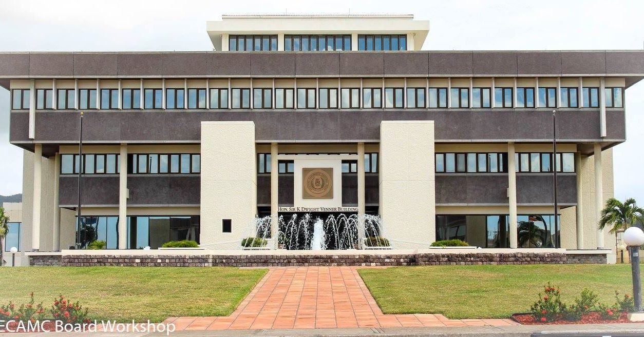 ECCB Headquarters in Basseterre, St. Kitts and Nevis.
