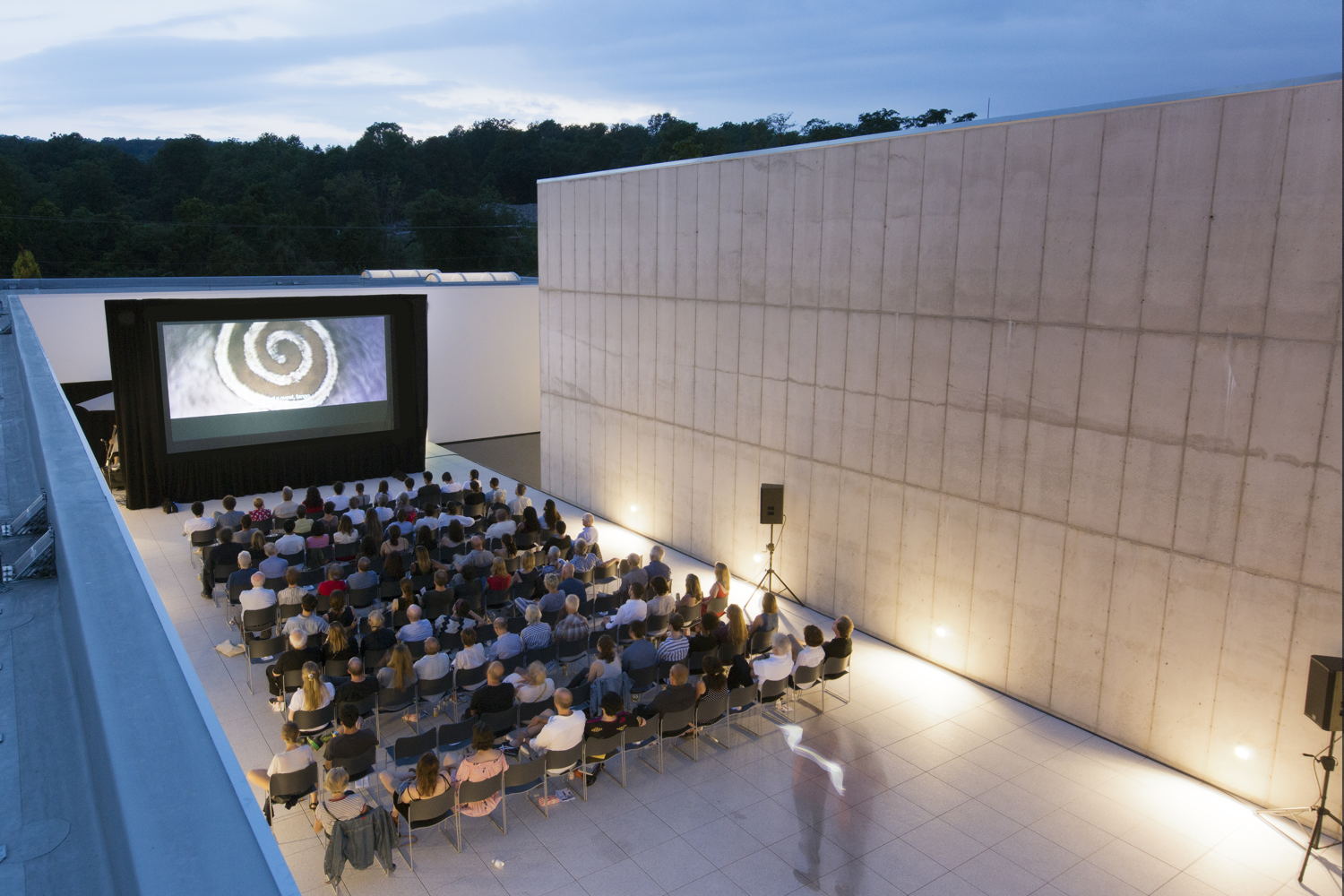 Rooftop perspective Magazzino Italian Art Gallery 'Cinema In Piazza' premiere 