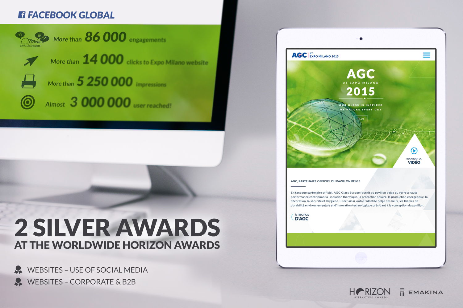 AGC Glass, winner of two Silver horizon Awards