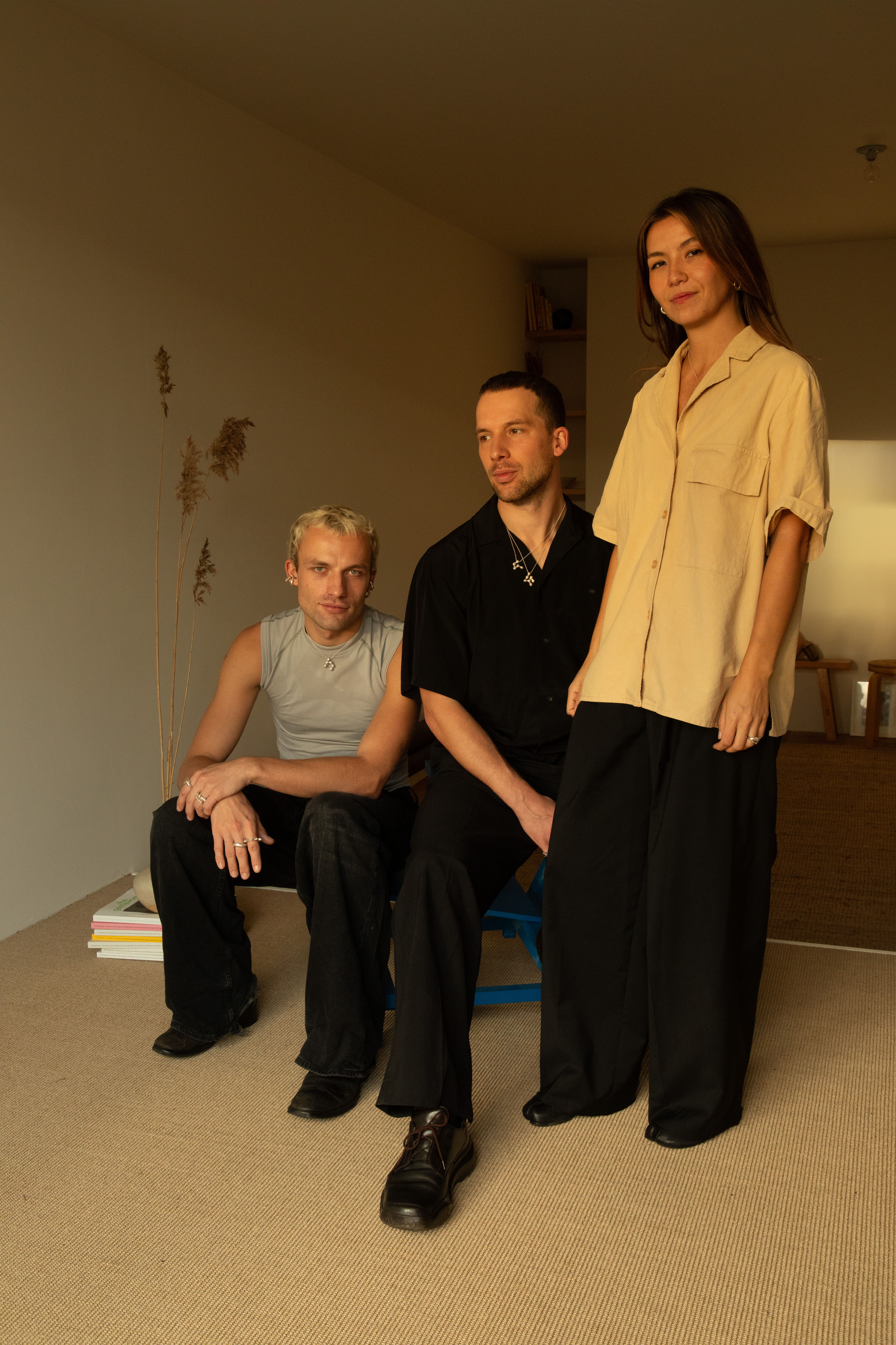Jente Fleerackers, Vincent Vrints en Naomi Kolsteren.