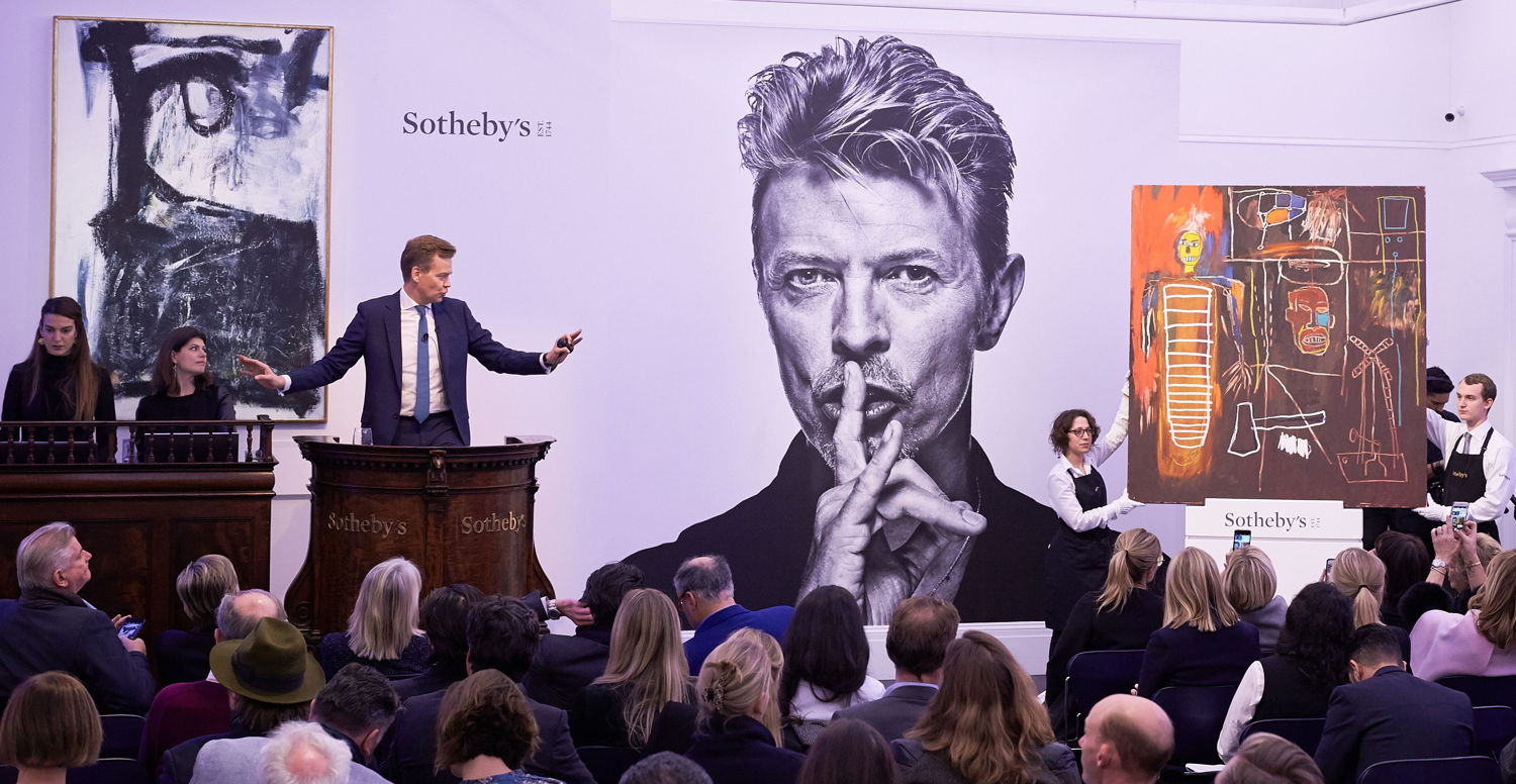 Bowie Collector - 10 Nov  2016 Evening sale - Sotheby's London :  photo credit: © Sotheby’s, Bowie portrait by Gavin Evans