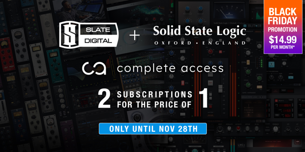 Slate Digital & Solid State Logic combine for ‘complete access’: Two premium subscriptions for the price of one