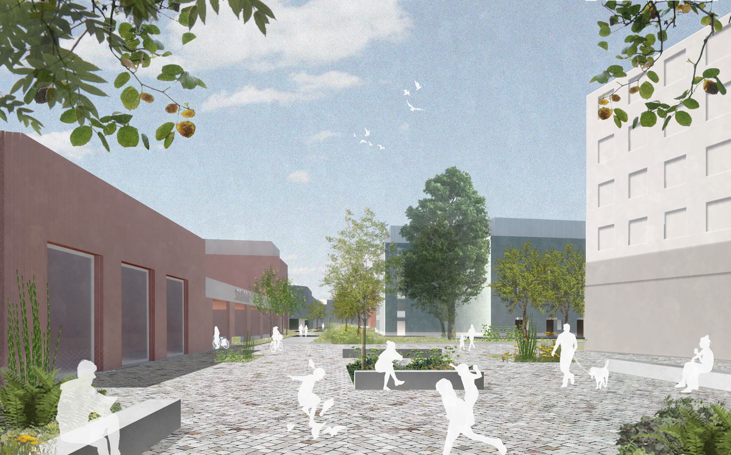 Toekomstbeeld wedstrijdontwerp zicht op Wilgenpad © BUUR