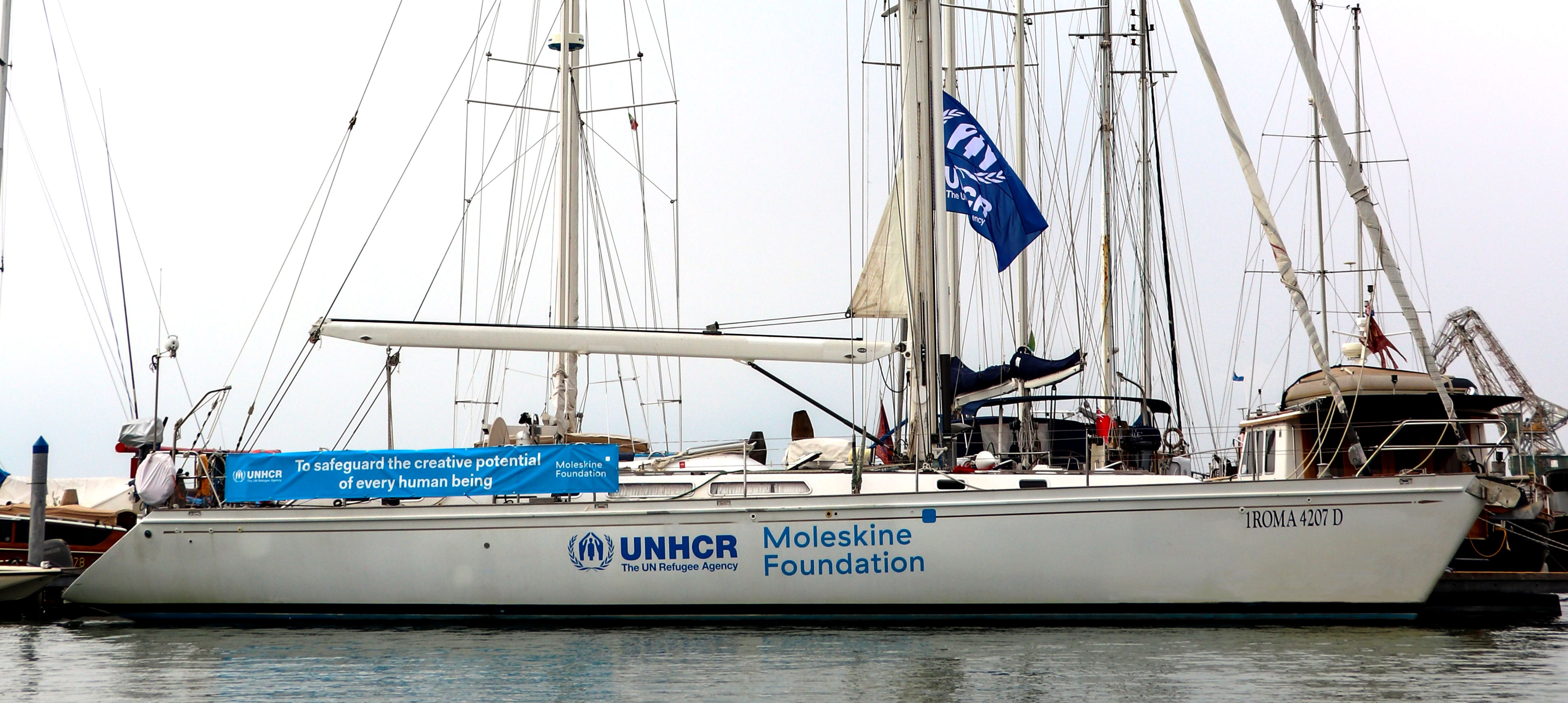 Moleskine Foundation and UNHCR at Barcolana 2019 to support seafaring culture and its binding laws of rescue and welcome