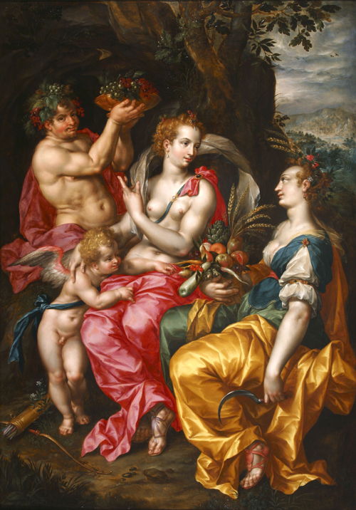 Hendrick De Clerck, Ceres, Venus en Bacchus (c) Privéverzameling, courtesy Haboldt & Co, Paris and New York.