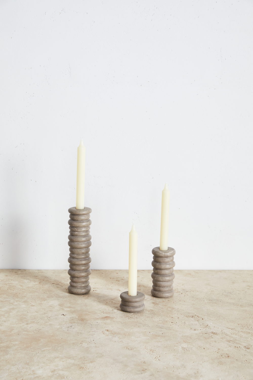 Ripple Candle Holder - Light Smoke, $150-$350 by Kelly Wearstler I www.kellywearstler.com (Image credit: Mark Durling)