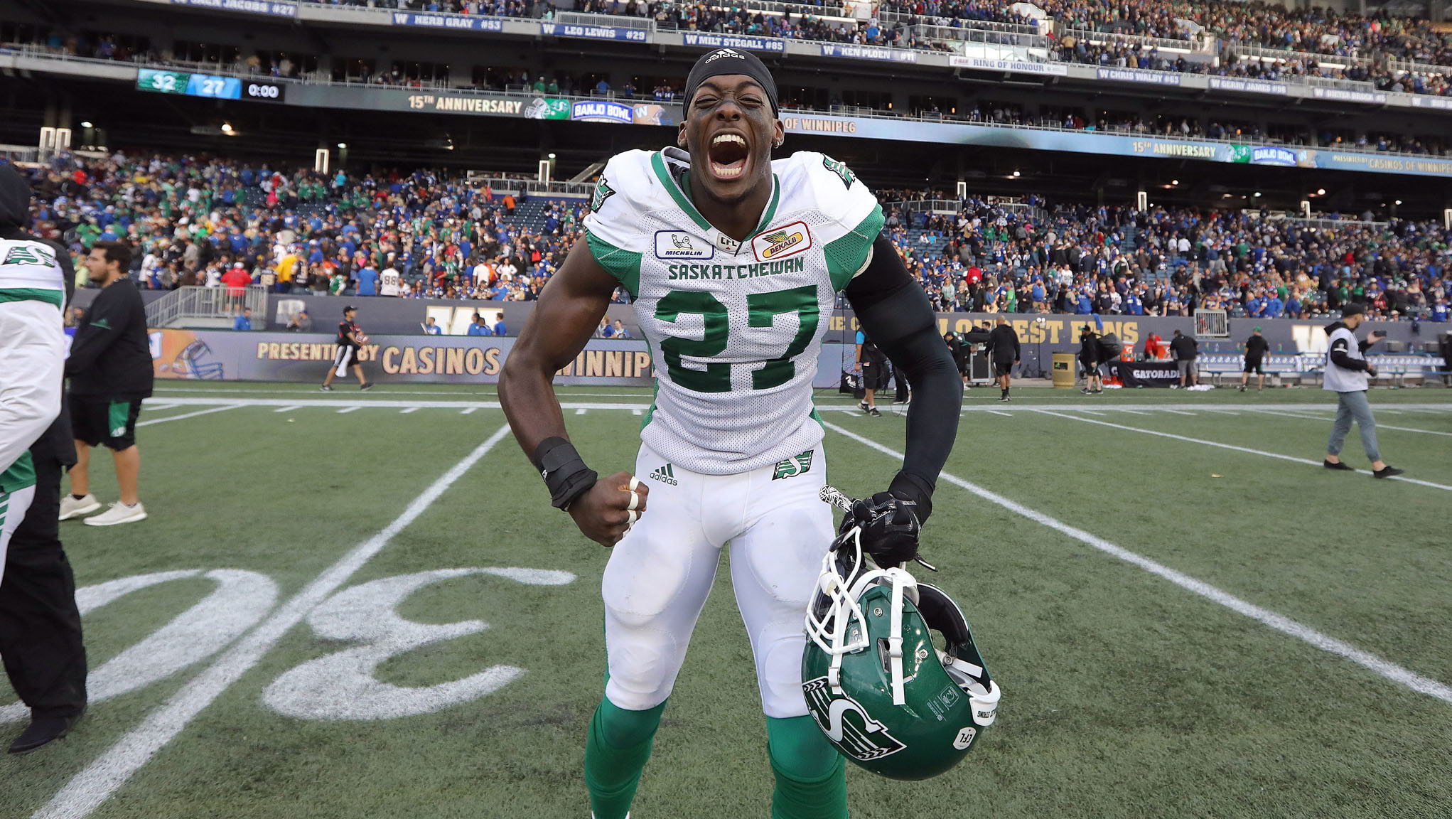 Kevin Francis with Saskatchewan \ Photo Courtesy: CFL