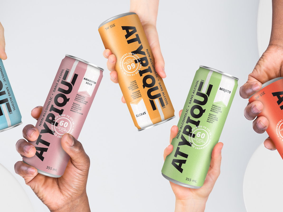 Faites preuve d’audace ! Atypique a lancé des boissons sans alcool prêtes à boire au Canada