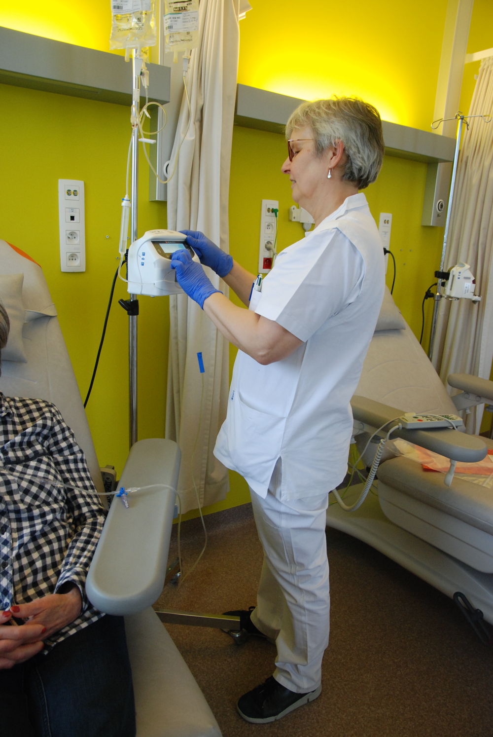 Behandeling met immunotherapie in de dagkliniek van het Oncologisch Centrum in het UZ Brussel