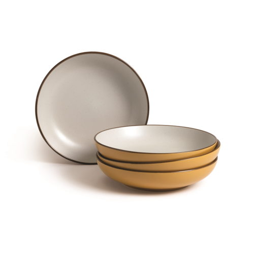 Habitat Mustard Speckle Pasta Bowl 4pk, £16
