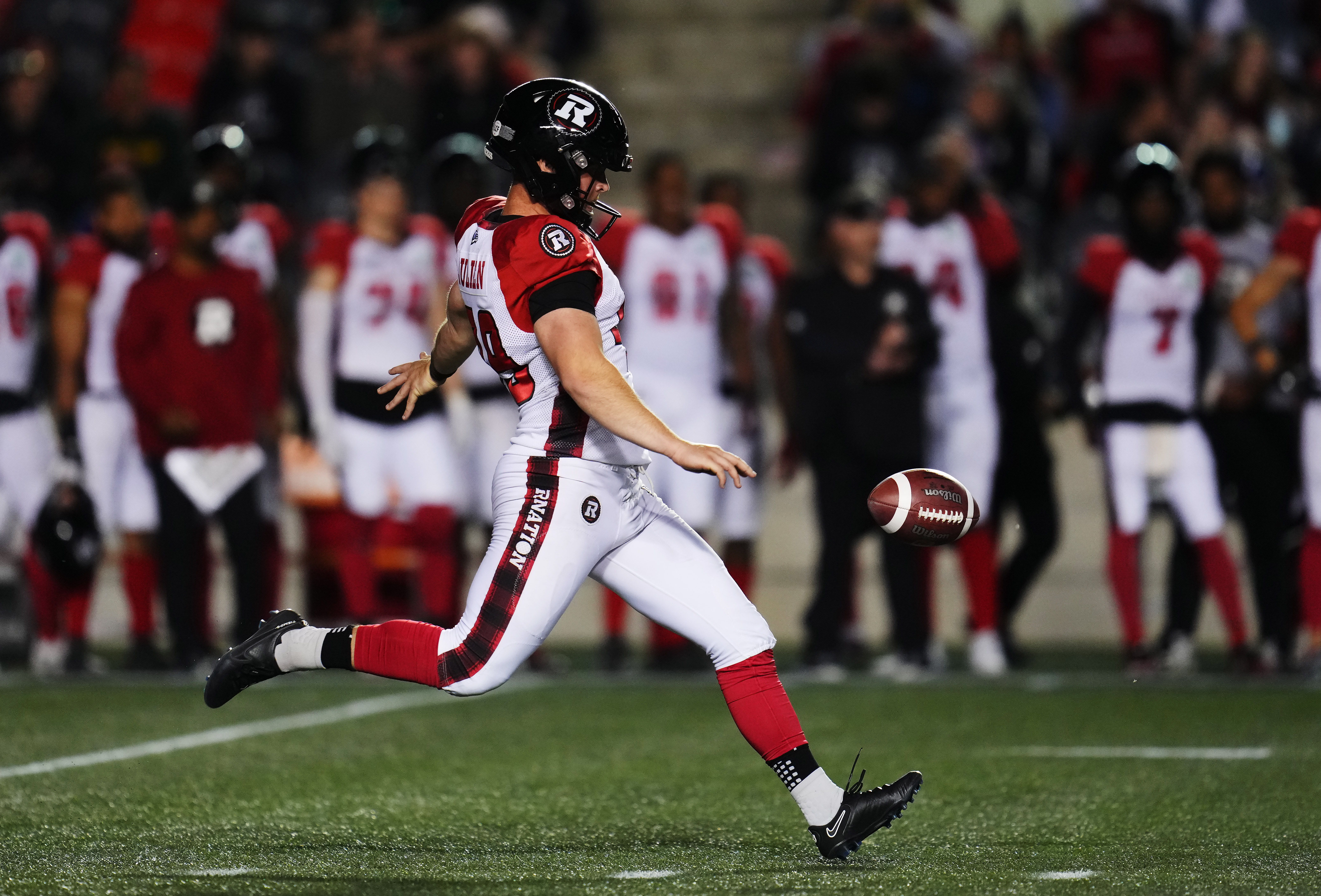 Jake Julien against the Montreal Alouettes during second half CFL pre-season football action in Ottawa on Friday, May 26, 2023 | CP Images