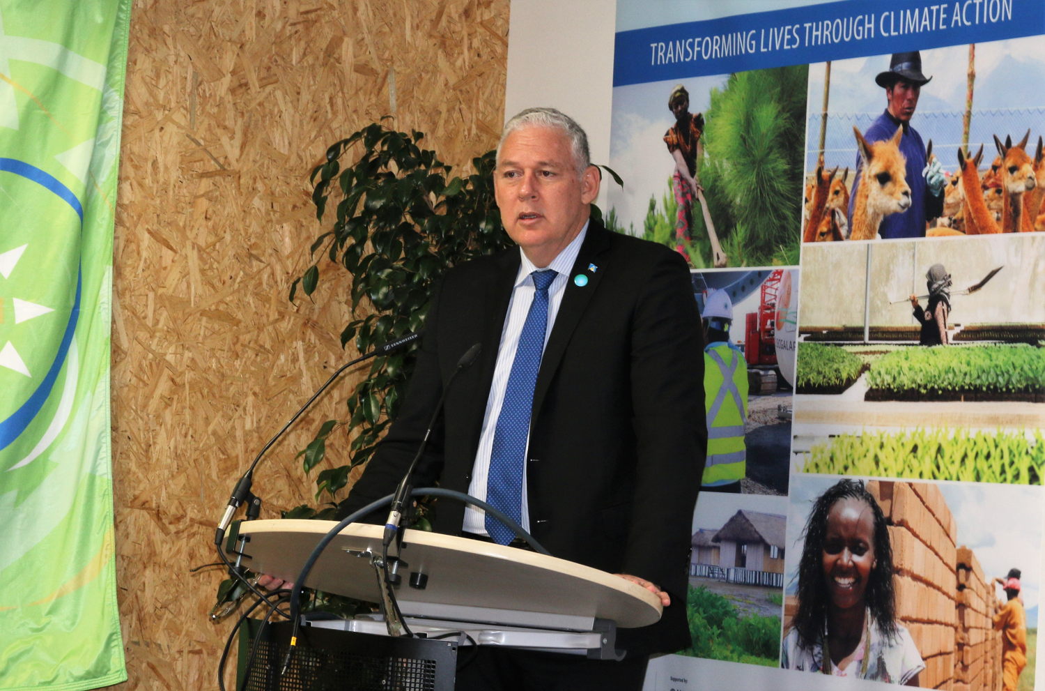 Prime Minister of Saint Lucia and Chairman of the OECS, Hon. Allen Chastanet, delivers remarks at the CARICOM-UNDP Side Event at COP23.
