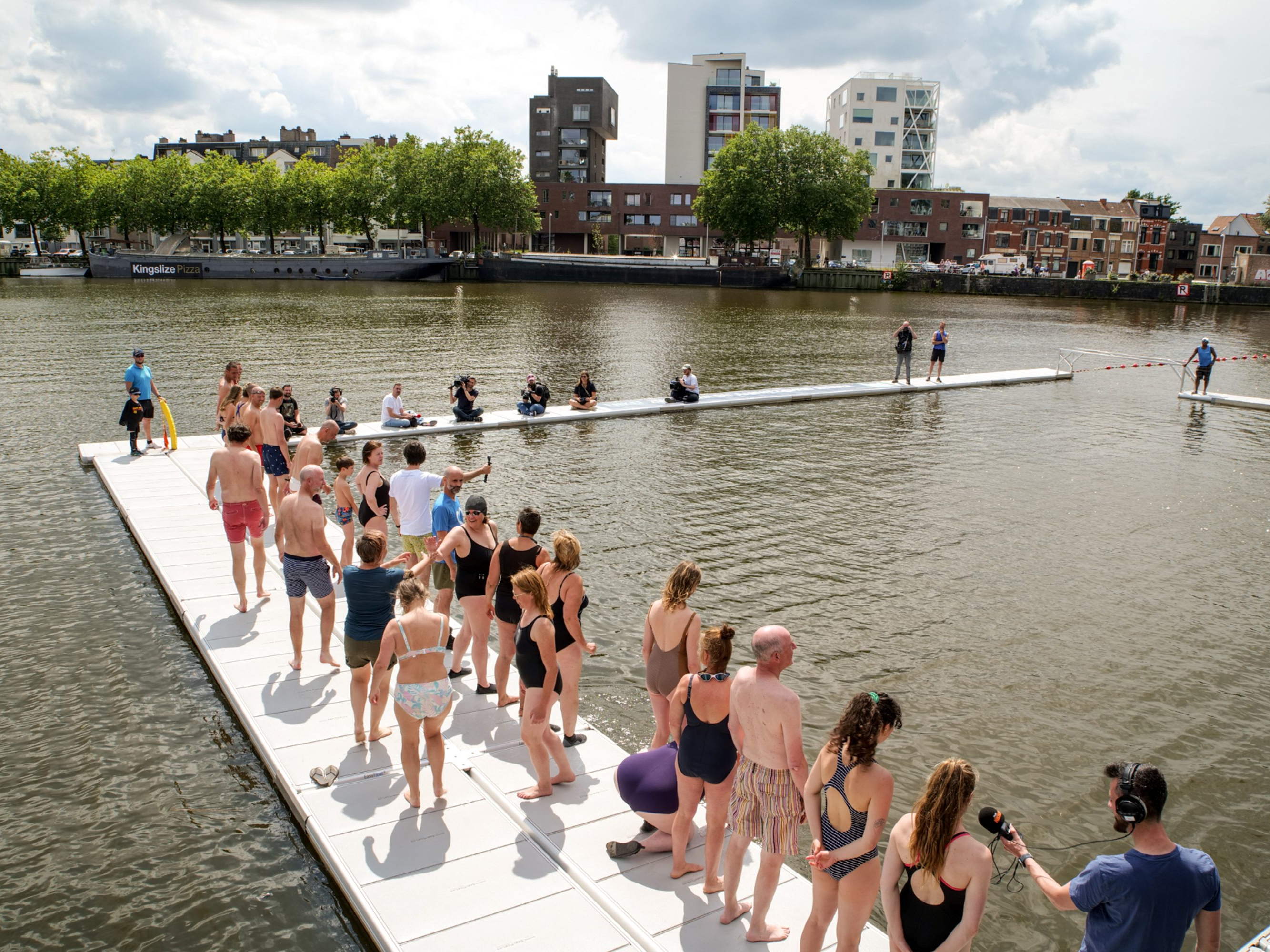Swimmers dive in across Europe to call for cleaner water
