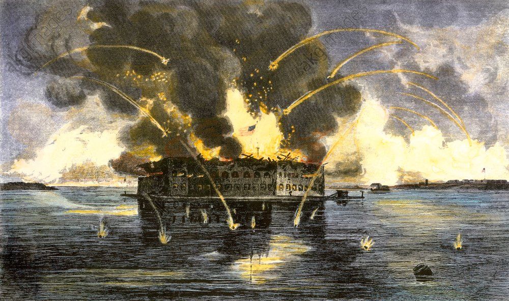 Confederate bombardment of Fort Sumter, 1861/ AKG913315