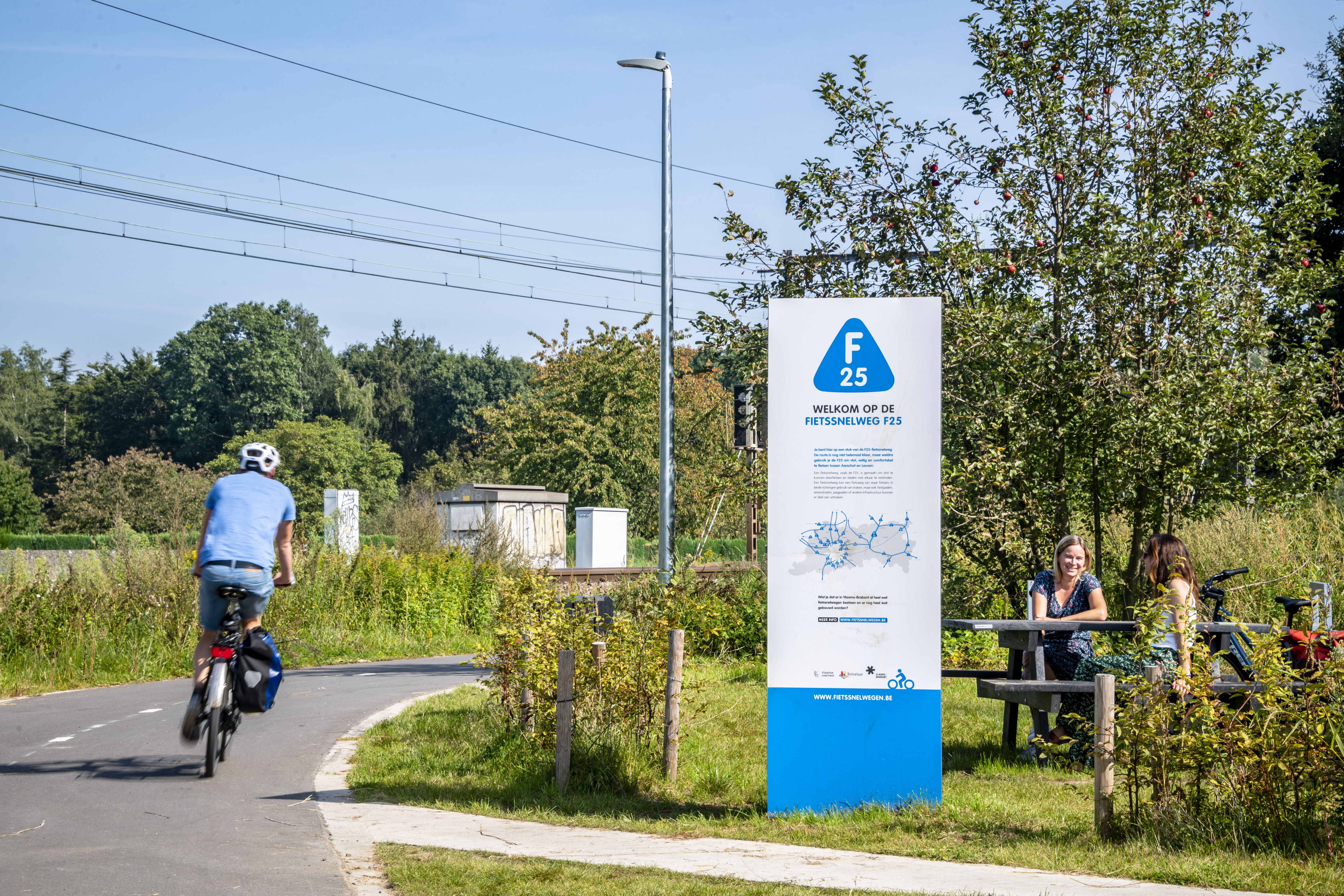 in 2021 werd het nieuwe stuk fietssnelweg in Rotselaar in gebruik genomen (copyright: Lander Loeckx)