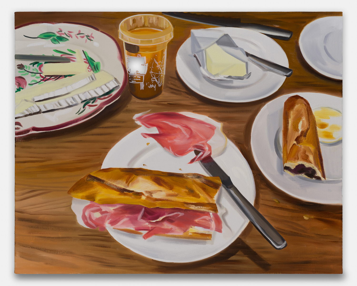 Ulala Imai, breakfast, 2023 oil on canvas 72.7 × 91 cm, 28 5⁄8 × 35 7⁄8 in. Photo credit: Kei Okano Courtesy of the Artist and Xavier Hufkens, Brussels
