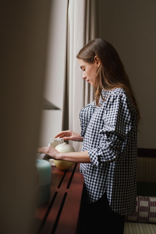 Mardi editions - SS23 - Blouse Clara Coton Vichy bleu marine - 155€ (2)