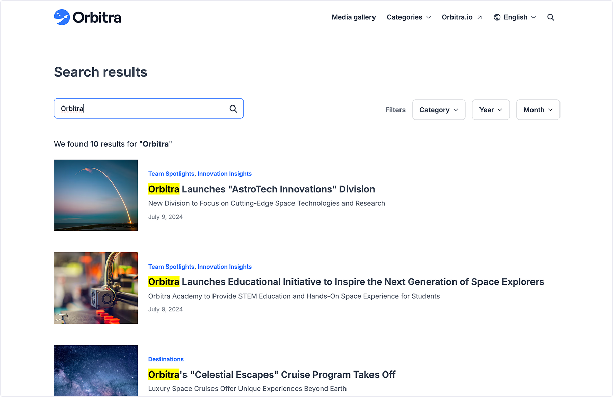 Search has been improved for all sites and newsrooms.